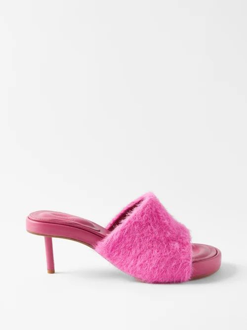 Argilla Leather Mule Sandals - Womens - Pink