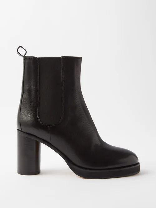 Lalix Leather Chelsea Boots - Womens - Black
