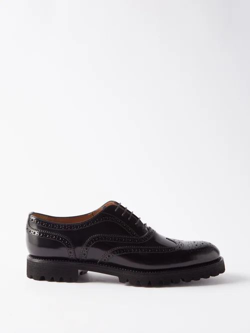 Carla Leather Oxford Brogues - Womens - Black