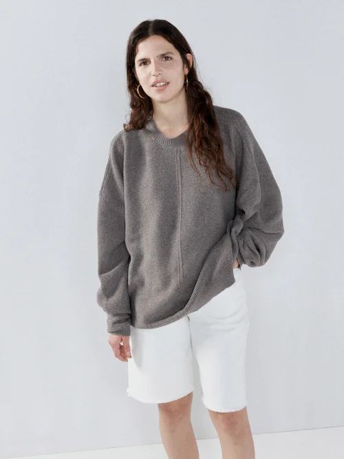 Organic Cotton And Recycled Cashmere Jumper - Womens - Brown