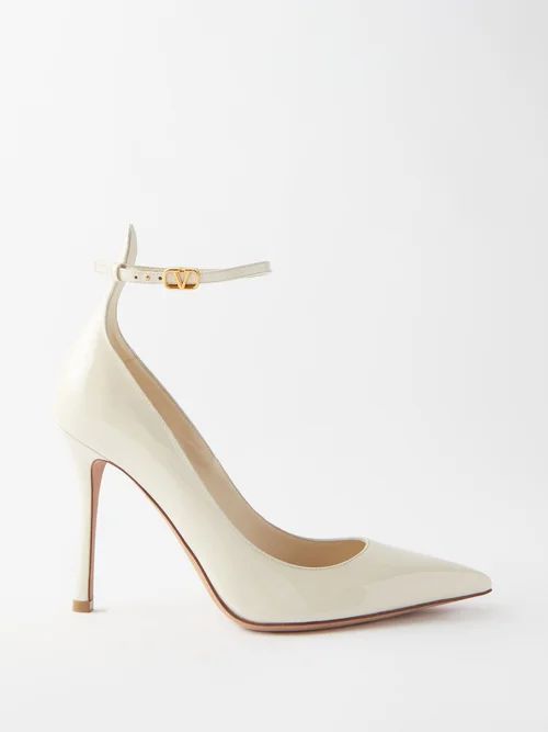 Tan-go 100 Patent-leather Pumps - Womens - Ivory