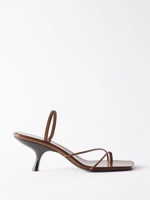 Rai 65 Patent-leather Sandals - Womens - Brown