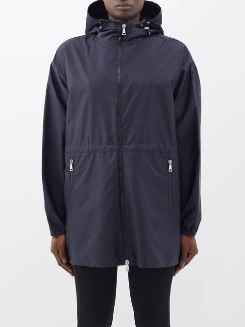 Wete Drawcord-waist Nylon Hooded Jacket - Womens - Navy
