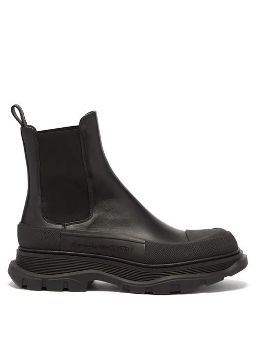 Tread Leather Chelsea Boots - Womens - Black