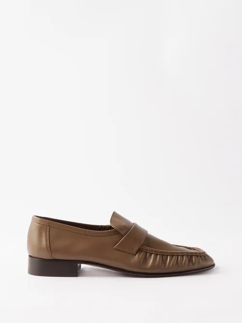 Leather Loafers - Womens - Taupe