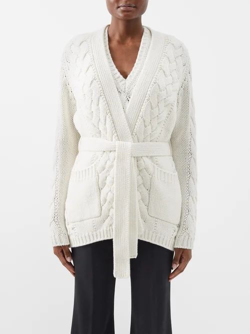 Aguirre Belted Cashmere Cardigan - Womens - Ivory
