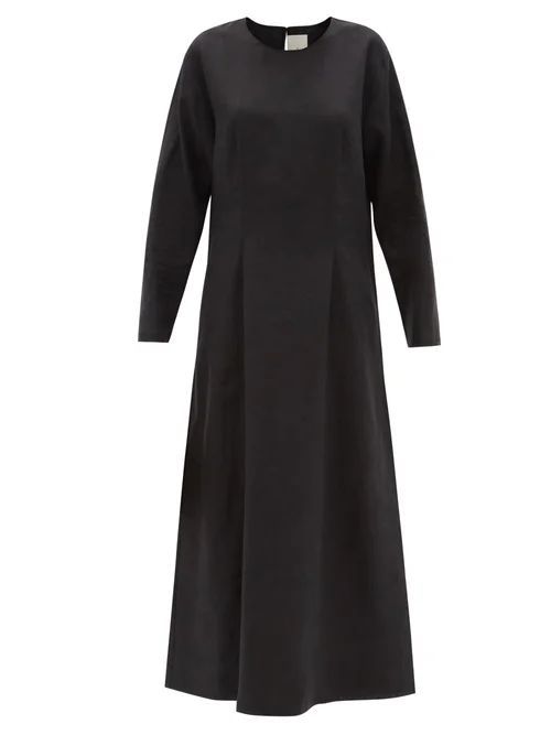 Jody Organic-linen Maxi Dress - Womens - Black