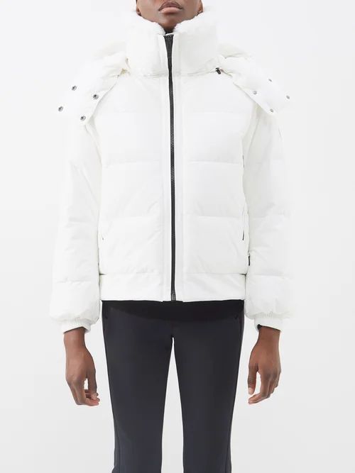 Dolores Hooded Down Ski Jacket - Womens - White