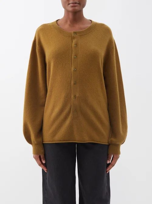 No.280 Stretch-cashmere Sweater - Womens - Khaki Brown
