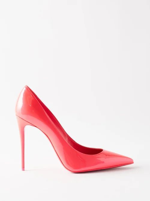 Kate 100 Patent-leather Pumps - Womens - Pink