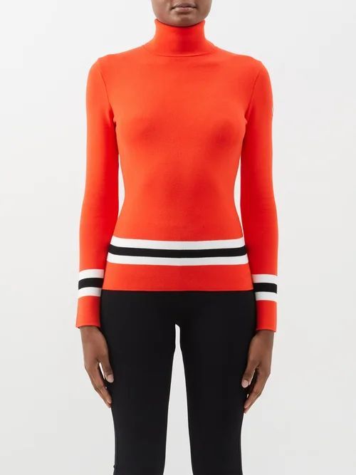 Judith Roll-neck Thermal Base-layer Sweater - Womens - Red