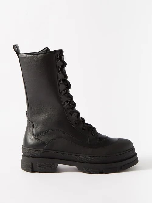 Aldea Leather Lace-up Boots - Womens - Black