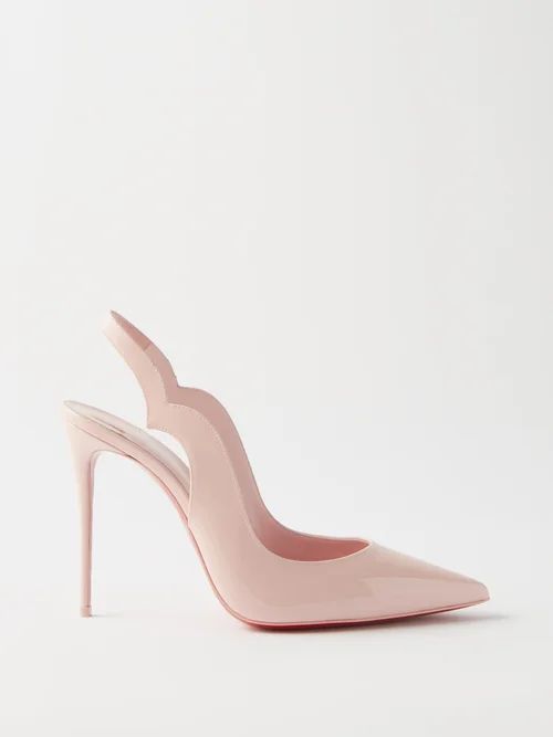 Hot Chick 100 Patent-leather Slingback Pumps - Womens - Pink