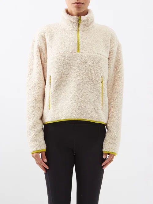 Half-zip Fleece Sweatshirt - Womens - Ecru
