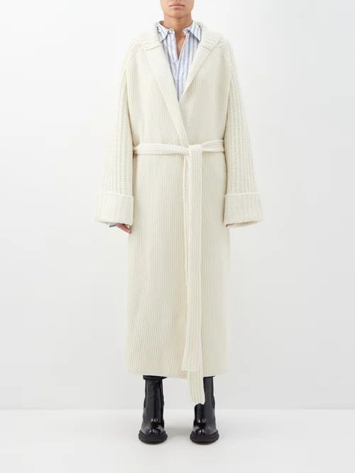 Sara Wool-blend Oversized Coat - Womens - Cream