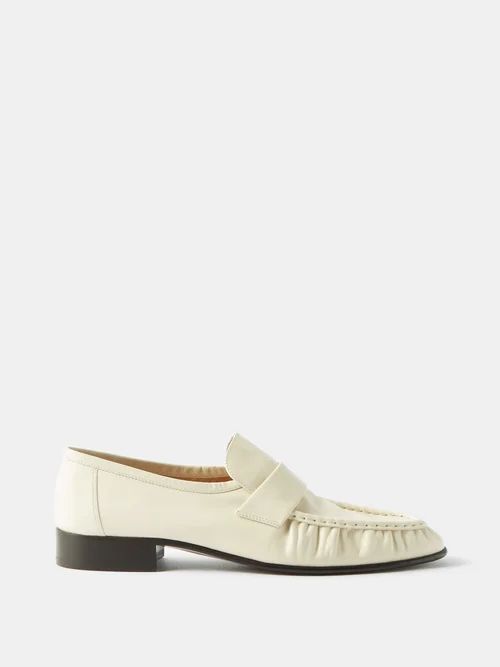 Leather Loafers - Womens - Cream