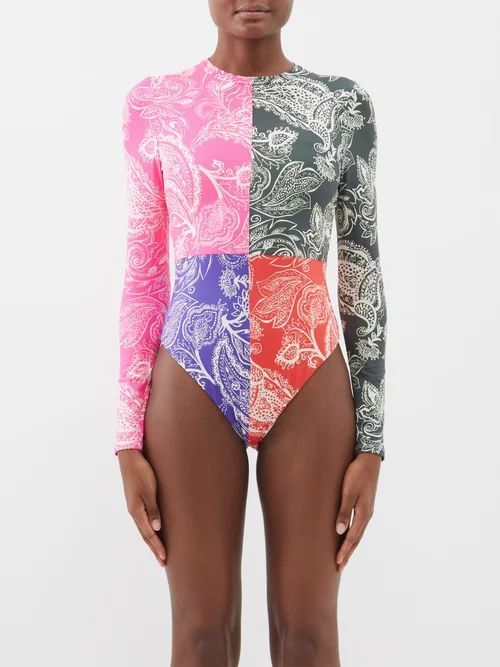 Reese Paisley-print Paddle Suit - Womens - Multi
