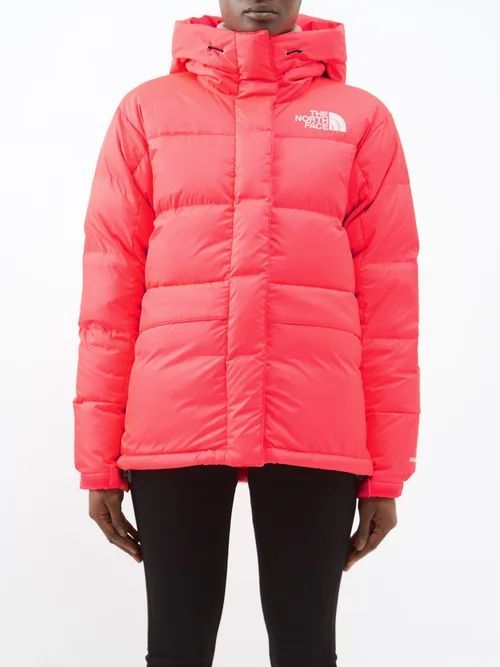 Himalaya Hooded Quilted Down Jacket - Womens - Coral