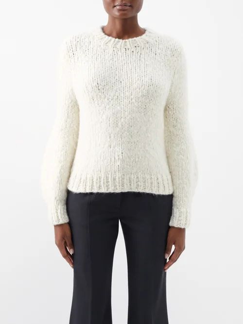 Clarissa Crew-neck Cashmere Sweater - Womens - Ivory