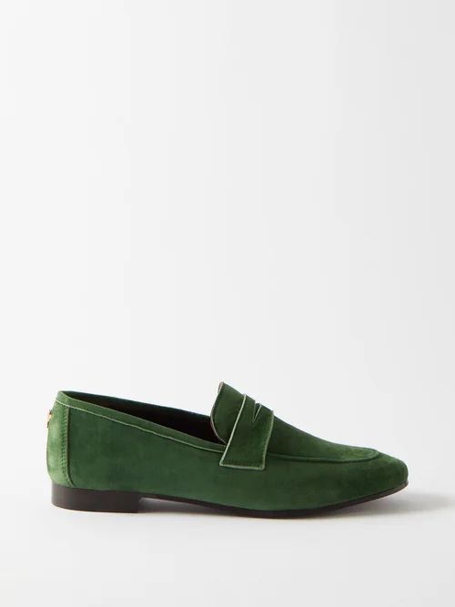 Flâneur Suede Loafers - Womens - Green