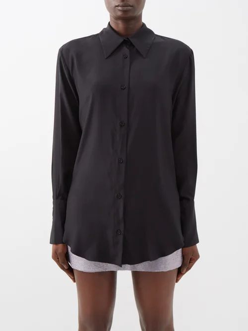 Okayi Silk Shirt - Womens - Black