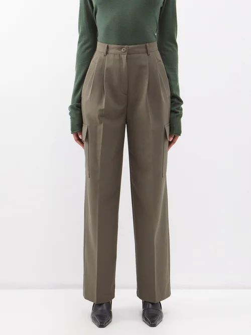 Maesa Tailored Cargo Trousers - Womens - Khaki