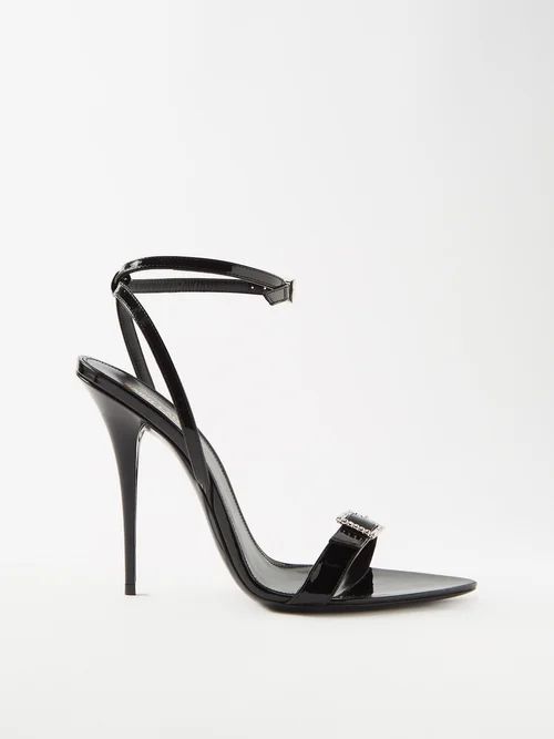 Claude 110 Crystal-embellished Leather Sandals - Womens - Black