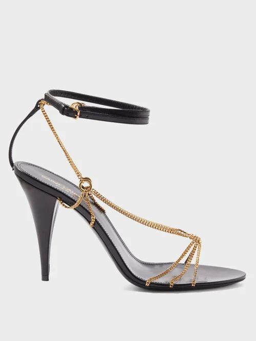 Cristal 100 Chain-embellished Sandals - Womens - Black