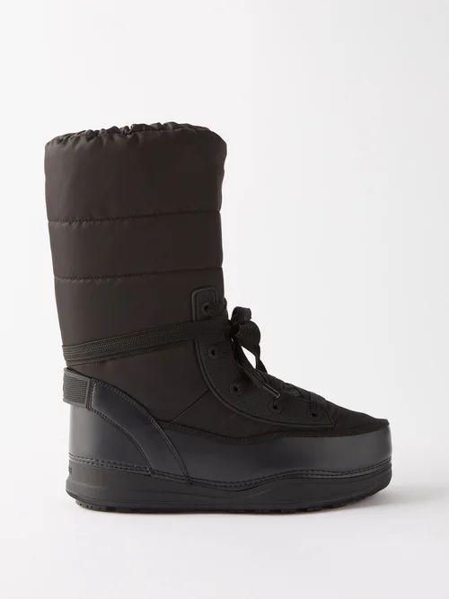 Les Arcs Quilted Snow Boots - Womens - Black