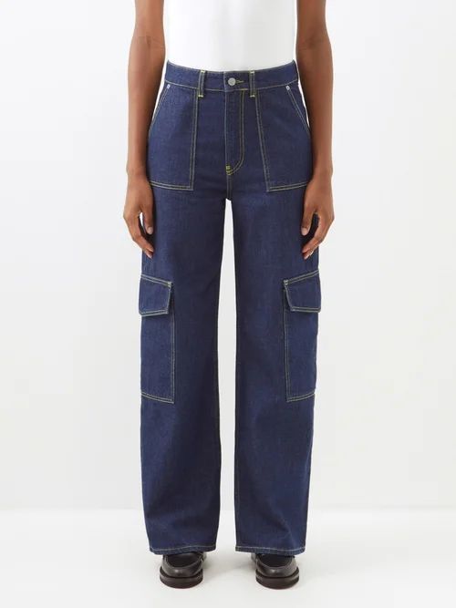 Angi Organic-denim Cargo Jeans - Womens - Denim