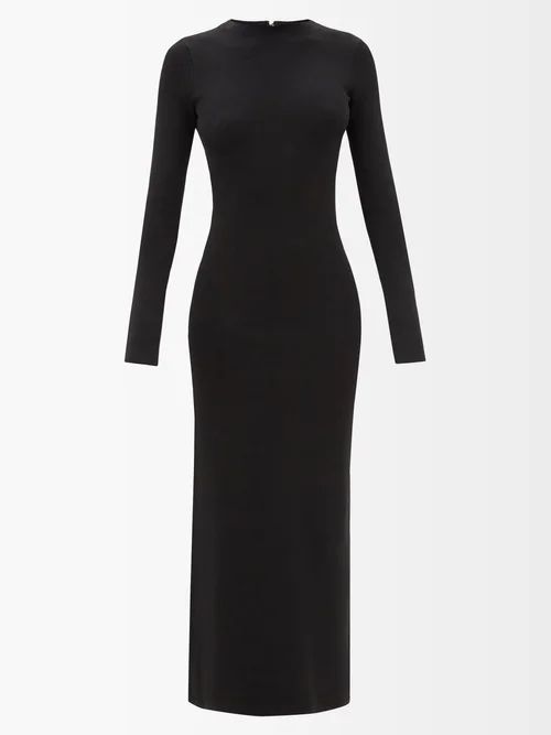 Athena Backless Knit Maxi Dress - Womens - Black