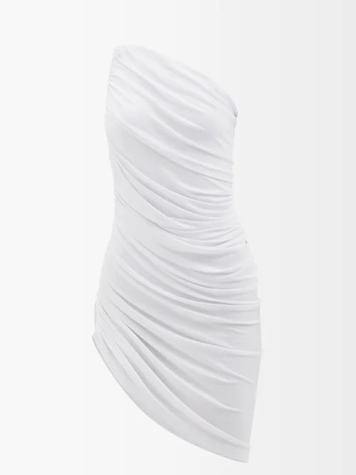 Diana One-shoulder Jersey Dress - Womens - White
