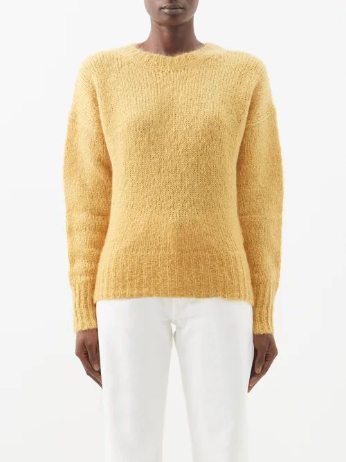 Estelle Mohair-blend Sweater - Womens - Yellow