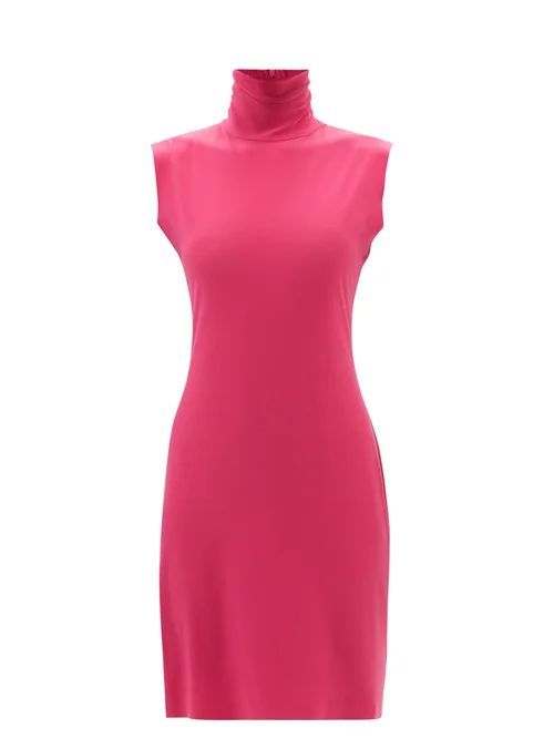 Turtle Slim-fit Jersey Dress - Womens - Pink