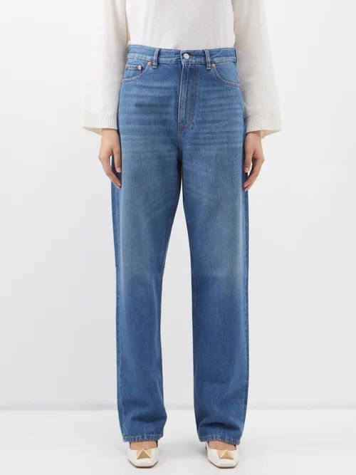 Low-rise Wide-leg Jeans - Womens - Blue