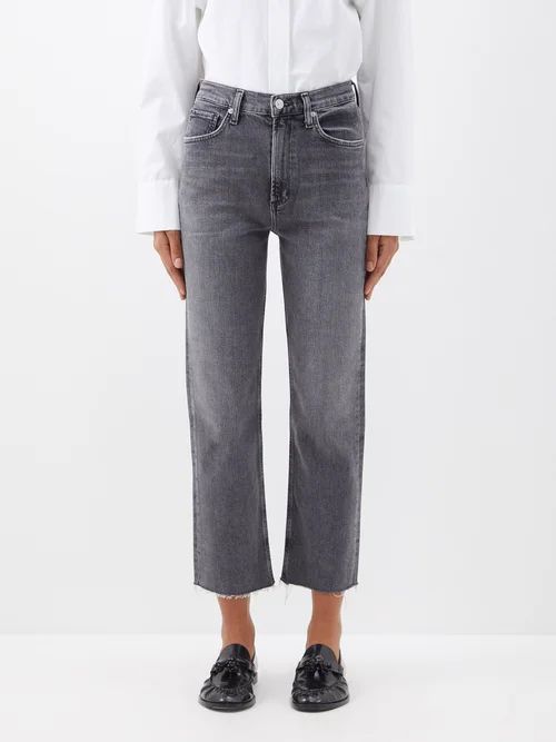 Daphne High-rise Cropped Straight-leg Jeans - Womens - Grey