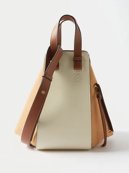 Hammock Small Leather Bag - Womens - Beige Multi