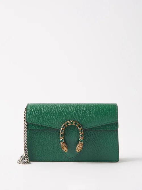 Dionysus Super Mini Leather Bag - Womens - Dark Green