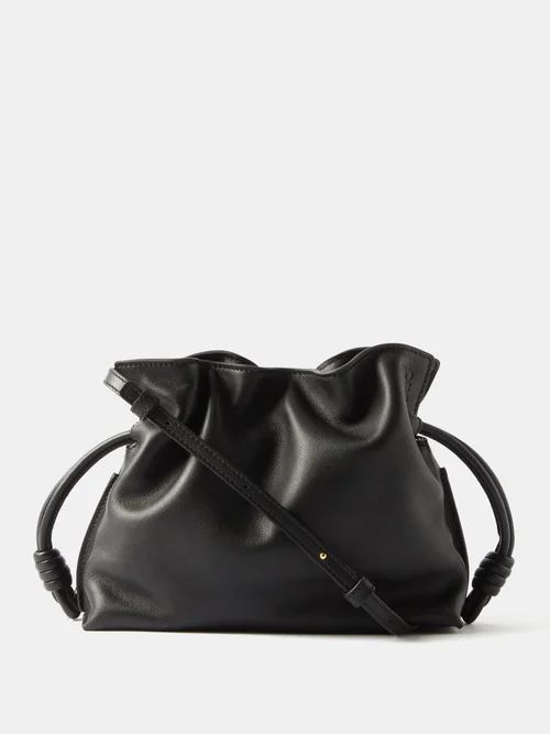 Flamenco Mini Leather Clutch Bag - Womens - Black