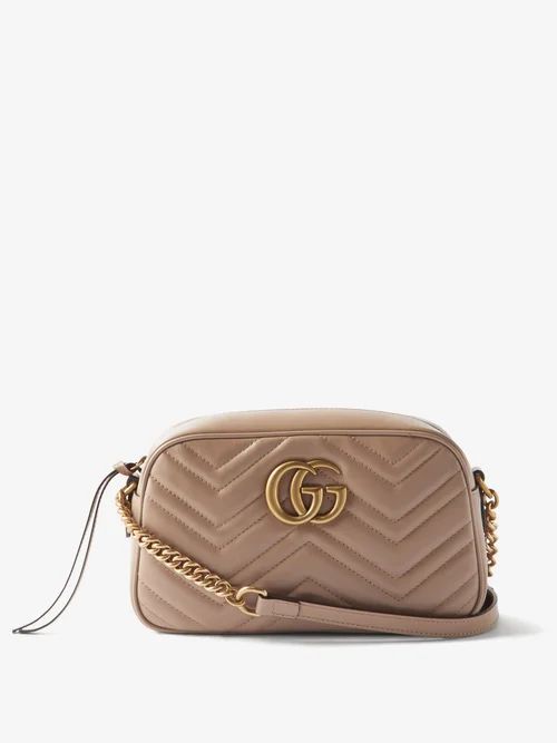 GG Marmont Small Quilted-leather Cross-body Bag - Womens - Pink