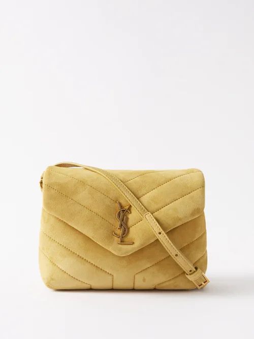 Loulou Toy Quilted-suede Cross-body Bag - Womens - Dark Yellow