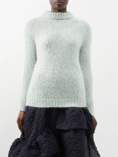 Indira Mohair-blend Sweater - Womens - Light Blue