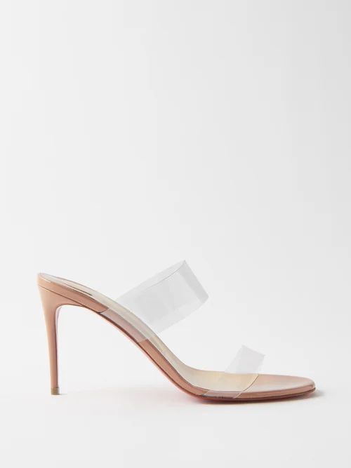 Just Nothing 85 Pvc And Patent-leather Mules - Womens - Nude