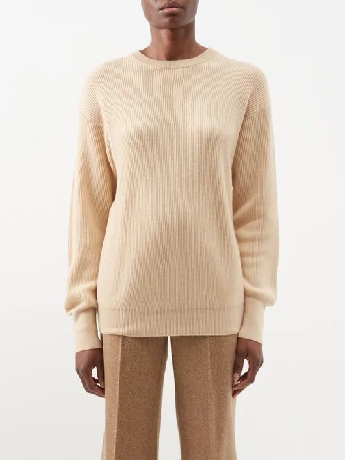 Luciano Ribbed-knit Cashmere Sweater - Womens - Camel