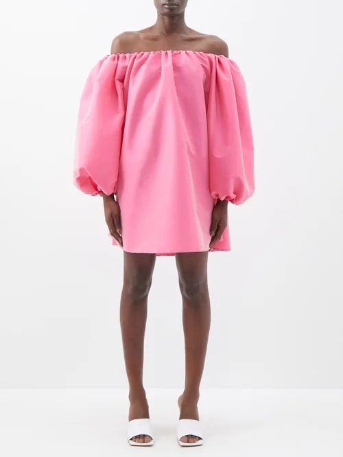 Bobby Off-the-shoulder Taffeta Dress - Womens - Pink