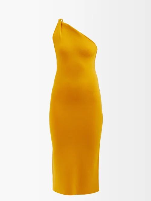 Persephone Asymmetric Knit Dress - Womens - Yellow