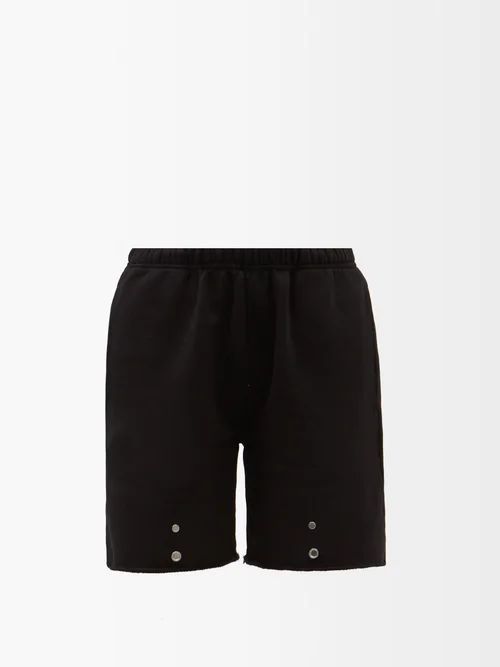 Yacht Fleece-back Jersey Shorts - Womens - Black
