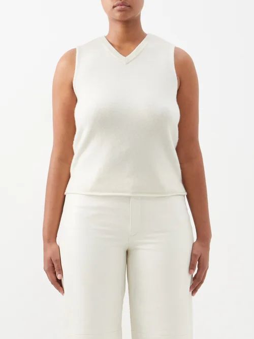 No.203 Desir Stretch-cashmere Vest - Womens - Cream