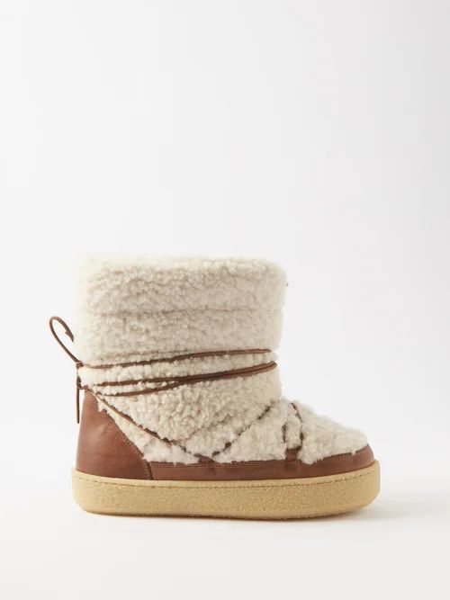 Zimlee Shearling Snow Boots - Womens - Cream