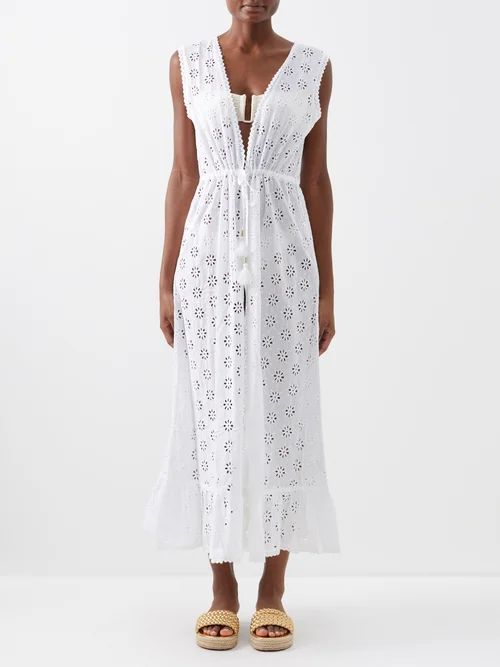 Tessa Floral Cotton Dress - Womens - White